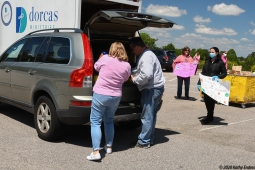 Food drive for Dorcas Ministries at St. Michael the Archangel Church. There was a subsequent collection by members of St Mother Teresa church. The Food Bank of Central & Eastern NC and Inter-Faith Food Shuttle are other organizations accepting donations for those in need